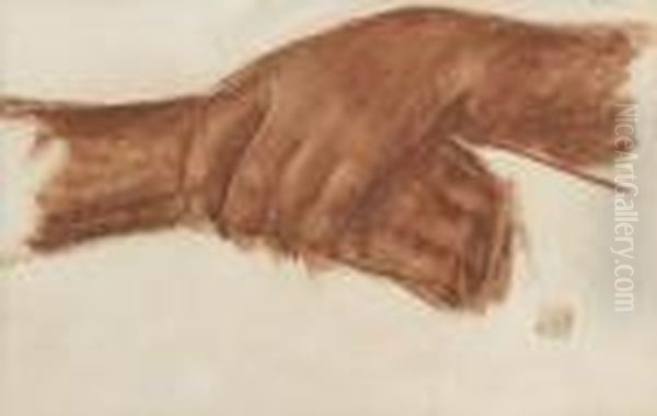 Study Of Hands Oil Painting by Aleksandr Evgen'evich Iakovlev