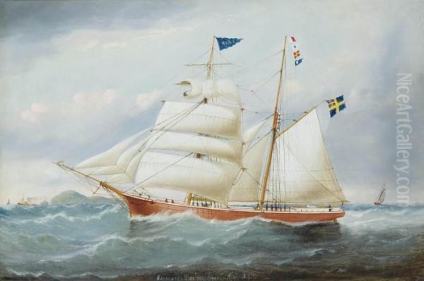 The Swedish Brigantine 
Wasa 
 Of Figeholm Passing The South Stack Oil Painting by William Howard Yorke