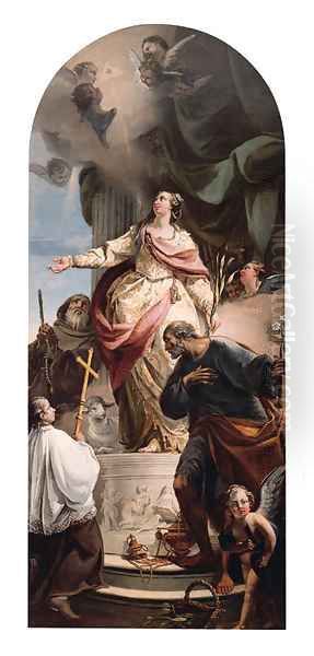 The Ecstasy of Saint Agnes Oil Painting by Francesco Zugno