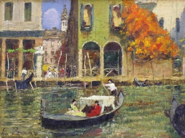 Scorcio A Venezia Oil Painting by Erma Zago