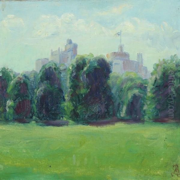 Windsor Castle Oil Painting by Kristian Zahrtmann