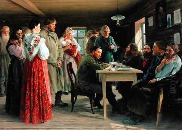 A District Court, 1888 Oil Painting by Mikhail Ivanovich Zoshchenko