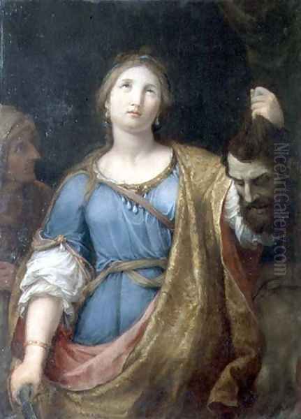 Judith with the head of Holofernes Oil Painting by Giacomo Zoboli