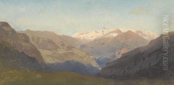 Sommerliche Berglandschaften Oil Painting by Friedrich Zimmermann