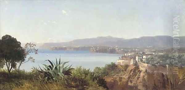 Sorrento Oil Painting by August Albert Zimmermann