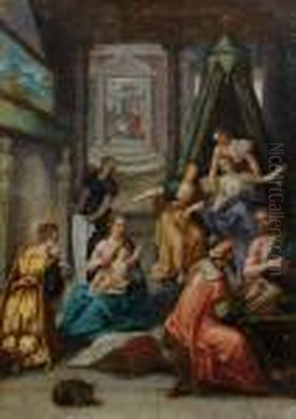 La Naissance De Saint Jean-baptiste Oil Painting by Jacopo Zucchi