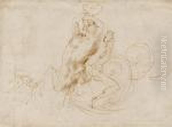 Study For A Picture Of Trident With Nereid Oil Painting by Jacopo Zucchi