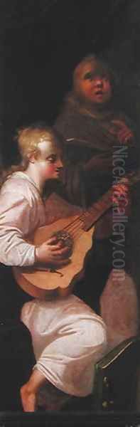 Lute player, 1609 Oil Painting by Roelof van Zyll