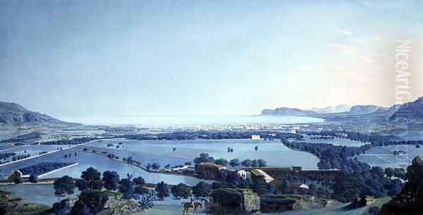 Palermo, near the mouth of the Falco Oil Painting by Francesco Zerillo