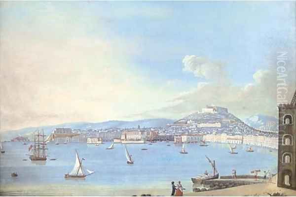 The Bay of Naples Oil Painting by Francesco Zerillo