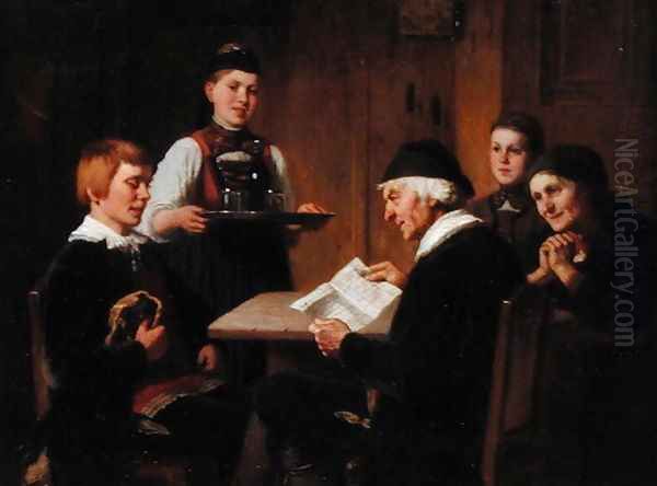 The Letter of Introduction, c.1880 Oil Painting by Reinhard Sebastian Zimmerman