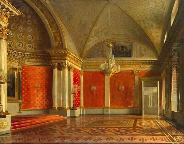 The Peter's Room in the Winter Palace Oil Painting by Sergey Konstantinovich Zaryanko