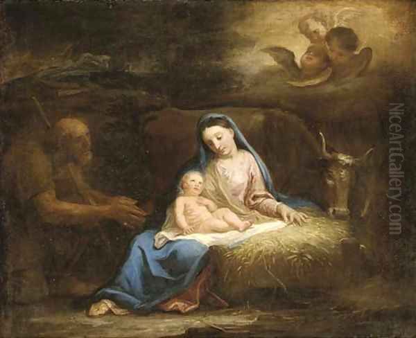 The Nativity Oil Painting by Francesco Zuccarelli