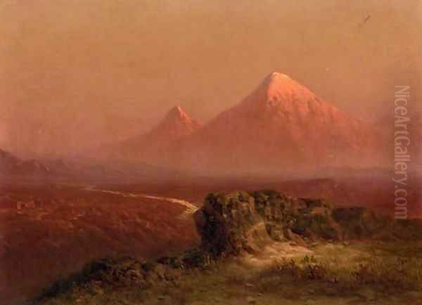 View of Mt. Ararat Oil Painting by Il'ia Nikolaevich Zankovskii