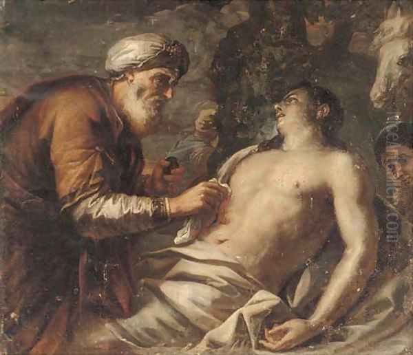 The Good Samaritan 2 Oil Painting by Antonio Zanchi