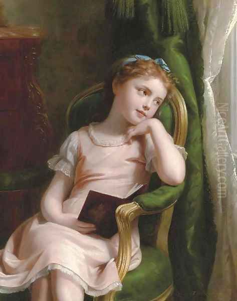 Daydreams Oil Painting by Fritz Zuber-Buthler