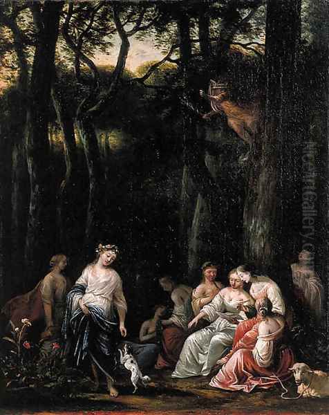 Mercury and Herse Oil Painting by Gerard Pietersz. Van Zyl