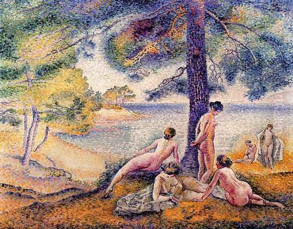 A Place In The Shade Oil Painting by Henri Edmond Cross