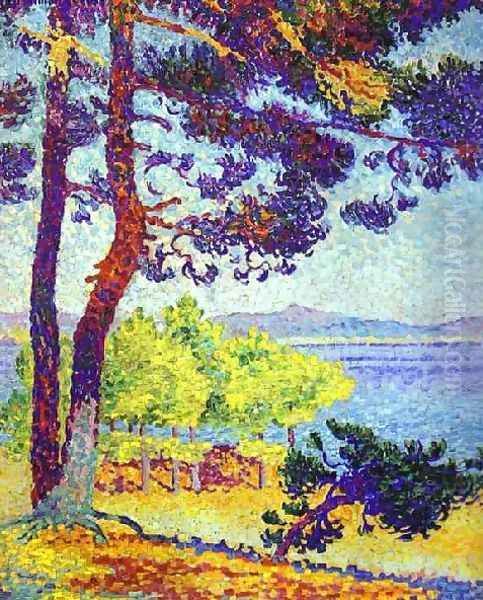 Afternoon at Pardigon, Var, 1907 Oil Painting by Henri Edmond Cross