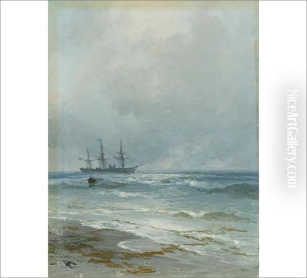 A Seascape Oil Painting by Ivan Konstantinovich Aivazovsky