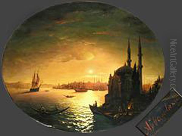 Ansicht Von Konstantinopel Oil Painting by Ivan Konstantinovich Aivazovsky