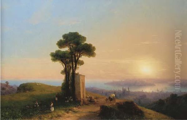 View Of Constantinople Oil Painting by Ivan Konstantinovich Aivazovsky