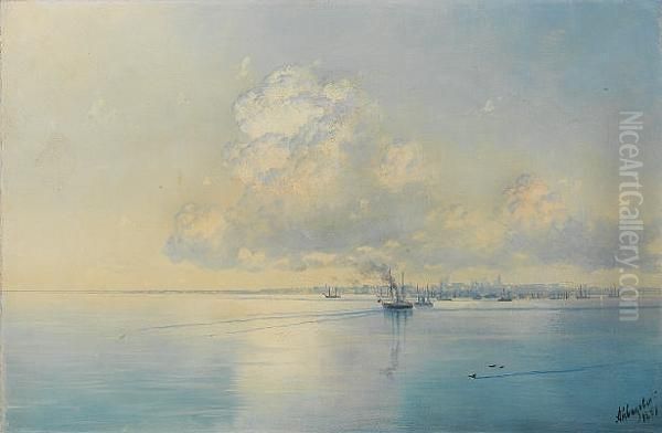 Kronstadt Oil Painting by Ivan Konstantinovich Aivazovsky