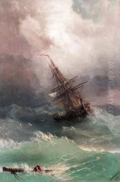 Storm Oil Painting by Ivan Konstantinovich Aivazovsky