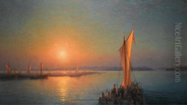 The Varangians On The Dnieper Oil Painting by Ivan Konstantinovich Aivazovsky