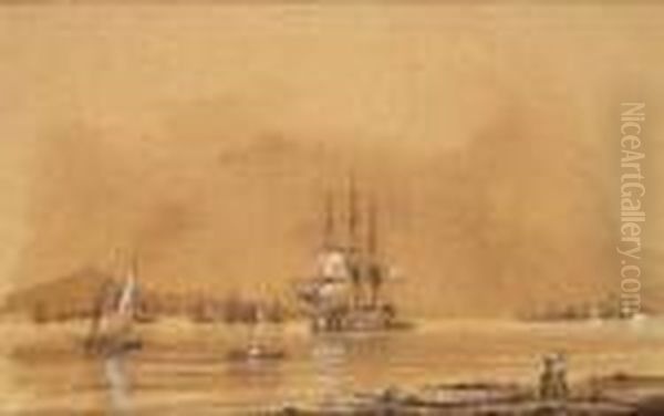 Schiffe Im Hafen. Oil Painting by Ivan Konstantinovich Aivazovsky