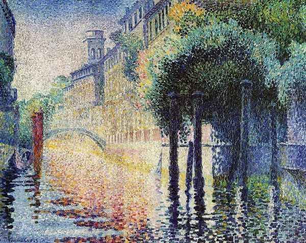 Rio San Trovaso, Venice Oil Painting by Henri Edmond Cross