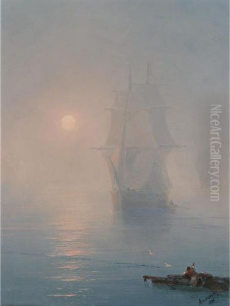 The Rescue Oil Painting by Ivan Konstantinovich Aivazovsky