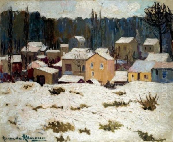 Paysage Sous La Neige Oil Painting by Alexander Altmann