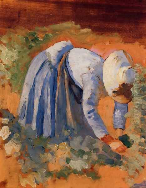 Study for 'The Grape Pickers' I Oil Painting by Henri Edmond Cross