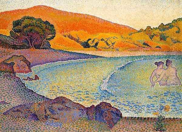 Bathers Oil Painting by Henri Edmond Cross