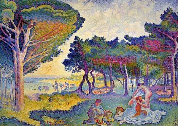 By the Mediterranean Oil Painting by Henri Edmond Cross