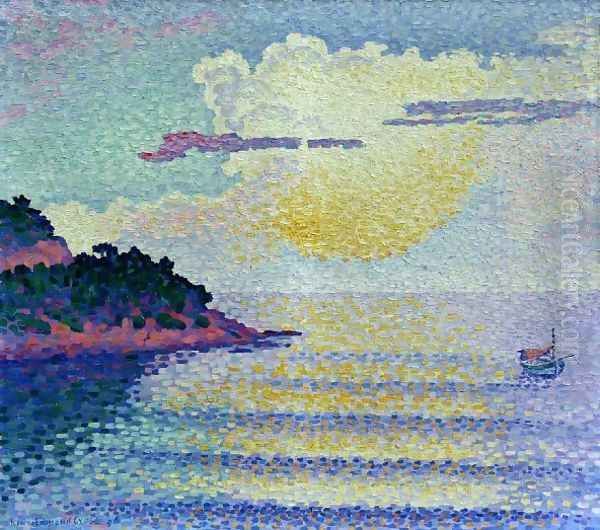 Sunset Oil Painting by Henri Edmond Cross