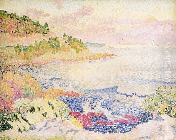 Coast of Provence, Le Four des Maures Oil Painting by Henri Edmond Cross