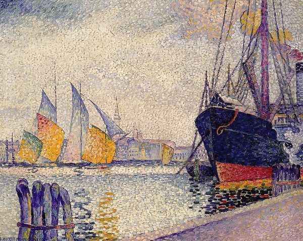 Canal de la Guidecca, Venice Oil Painting by Henri Edmond Cross