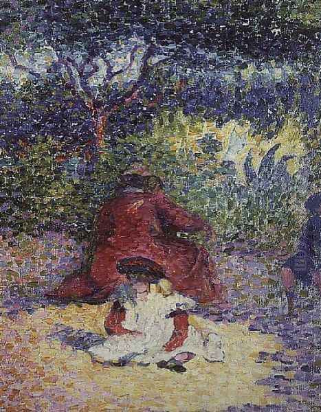 In the Garden Oil Painting by Henri Edmond Cross