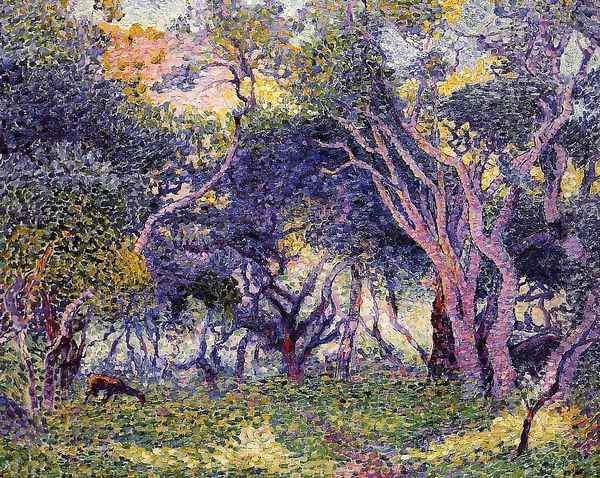 In the Woods Oil Painting by Henri Edmond Cross