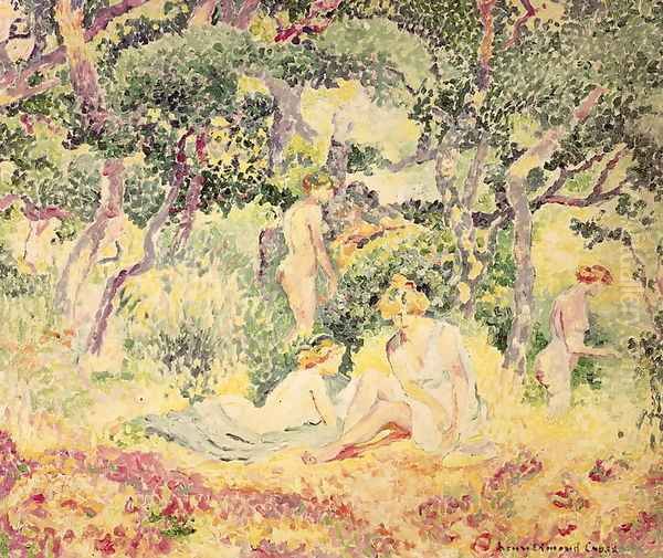 Nudes in a Wood, 1905 Oil Painting by Henri Edmond Cross