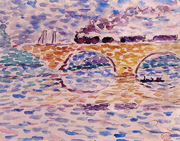 The Viaduct Oil Painting by Henri Edmond Cross