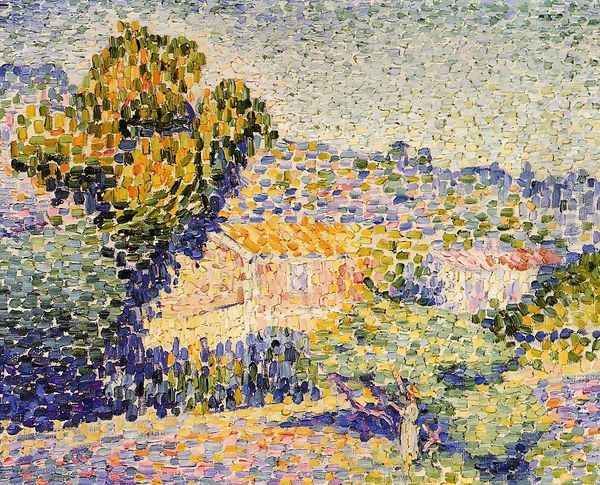 The Pink House Oil Painting by Henri Edmond Cross