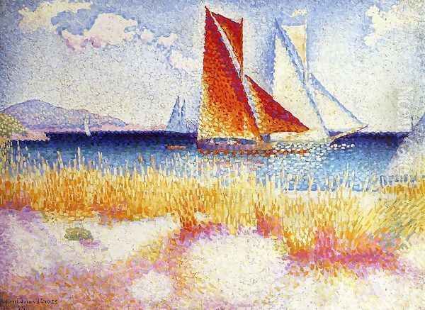 Regatta Oil Painting by Henri Edmond Cross