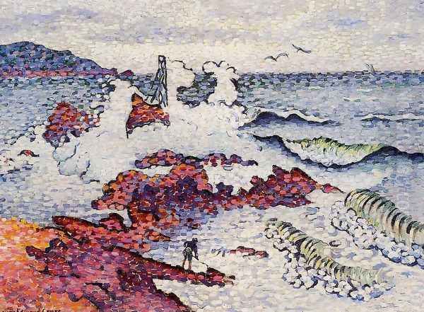 The Mediterranean, East Wind Oil Painting by Henri Edmond Cross