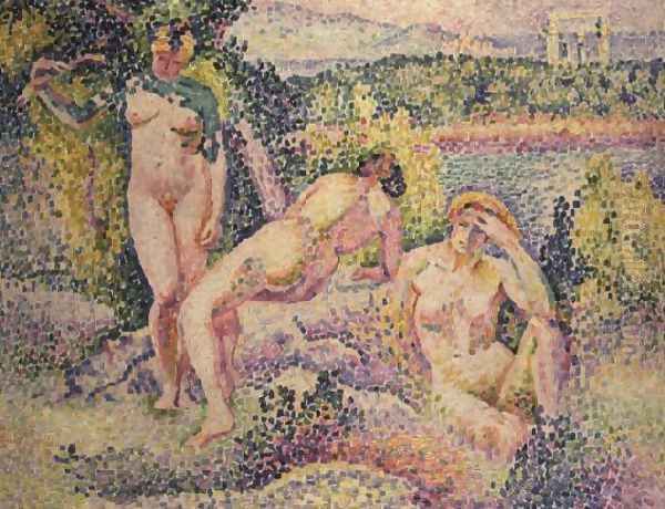 Three Nudes, 1906 Oil Painting by Henri Edmond Cross