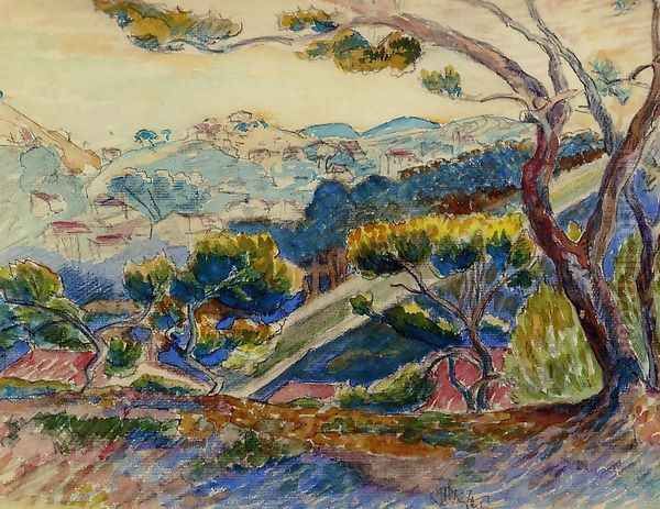 Landscape I Oil Painting by Henri Edmond Cross