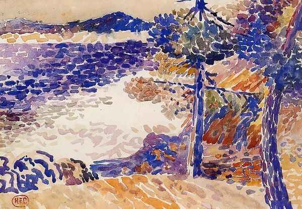 Pines by the Sea I Oil Painting by Henri Edmond Cross