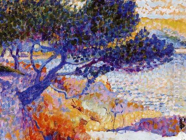 The Bay of Cavaliere (study) Oil Painting by Henri Edmond Cross